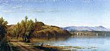 Sanford Robinson Gifford Paintings - South Bay, on the Hudson, near Hudson, New York by Sanford Robinson Gifford